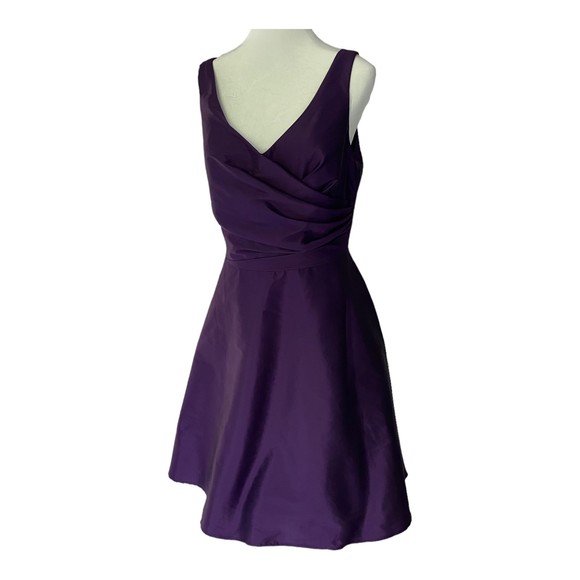 Alfred Sung Dress D624 Size 14 Majestic Purple Pocket Prom Cocktail Party Dress - Picture 5 of 13